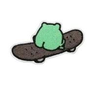10/12PCS Handmade Animated Embroidery Patches for Clothing - Iron-On Frogs Stickers for DIY Projects(H)