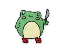 10/12PCS Handmade Animated Embroidery Patches for Clothing - Iron-On Frogs Stickers for DIY Projects(I)