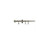 10 - 13mm Metal Ball Curtain Pole Set - Satin Silver