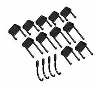10, 14 and 25 Pack Simple Wall Hooks Assortment Kit for Hanging yard tools, brooms, bikes, mops, jackets and more - Decorative & Heavy Duty Kits, Holds 30 lbs drywall and 80lbs wood (25) (25) (10)