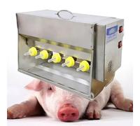 10/14 Teat Piglet Feeding Station | Stainless Steel Piglet Feeder | Intelligent Constant Temperature Automatic Piglet Nursing Machine | With Stainless Steel Cover & Valve (14 heads)