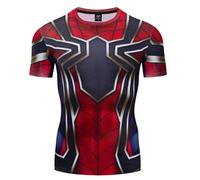 (10, 140) Marvel character Spider-Man pattern printed children's T-shirt, quick-drying, breathable, loose and casual children's clothing