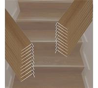 10 15 20 Pcs L-Shaped Wood Floor Edging Strips For Wooden Steps/Apartments/Hospitals, Stair Nosing L Molding Edge Trim, Anti Slip Staircase Edge Protector(20 pcs,L W H 50CM x 20mm x 7mm)