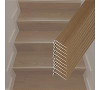 10 15 20 Pcs L-Shaped Wood Floor Edging Strips For Wooden Steps/Apartments/Hospitals, Stair Nosing L Molding Edge Trim, Anti Slip Staircase Edge Protector(10 pcs,L W H 90CM x 20mm x 7mm)