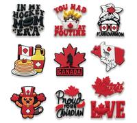 10 15 20Pcs Puerto Rico Australia Canada Shoe Charms Decorations for Croc Clogs Sandals, S, Polyvinyl Chloride, No Gemstone