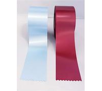 10/15/25/45/100 mm Wide Satin Ribbon Claret & Blue (45 mm)