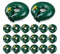 10/15 Gal Adjustable Flow Tree Watering Bag, Slow Release Drip Irrigation Ring with Flow Control Valve, Heavy Duty Thickened PVC Automatic Water Bag (60cm(10Gallon),Green 20 sets)