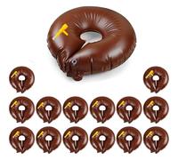 10/15 Gal Adjustable Flow Tree Watering Bag, Slow Release Drip Irrigation Ring with Flow Control Valve, Heavy Duty Thickened PVC Automatic Water Bag (90cm(15Gallon),Brown 15 sets)