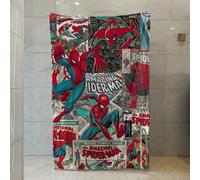 (10, 150*200cm (single side)) New Spiderman Peripheral Marvel Single-Side Flannel Dormitory Blanket Nap Warm Sofa Blanket Soft