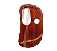 10/16/19 Strings Portable Lap Harp Music Enlightenment Music Teaching, Lyre Harp Mini Harp Camping(16-string - curry)