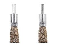 10/16/25mm Copper Plated Steel Wire Wheels Brushes Drill Rotary Tools Engraver Grinder Polishing Metal Removal Brush Set 2/5/10pcs(10mm,2Pcs)