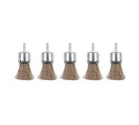 10/16/25mm Copper Plated Steel Wire Wheels Brushes Drill Rotary Tools Engraver Grinder Polishing Metal Removal Brush Set 2/5/10pcs(25mm,5Pcs)