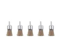 10/16/25mm Copper Plated Steel Wire Wheels Brushes Drill Rotary Tools Engraver Grinder Polishing Metal Removal Brush Set 2/5/10pcs(16mm,5Pcs)