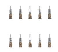 10/16/25mm Copper Plated Steel Wire Wheels Brushes Drill Rotary Tools Engraver Grinder Polishing Metal Removal Brush Set 2/5/10pcs(10mm,10Pcs)