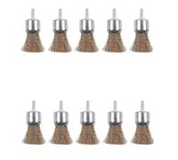 10/16/25mm Copper Plated Steel Wire Wheels Brushes Drill Rotary Tools Engraver Grinder Polishing Metal Removal Brush Set 2/5/10pcs(25mm,10Pcs)