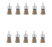 10/16/25mm Copper Plated Steel Wire Wheels Brushes Drill Rotary Tools Engraver Grinder Polishing Metal Removal Brush Set 2/5/10pcs(16mm,10Pcs)