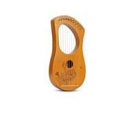 10/16-Note Mini Lyre Harp - Portable Musical Instrument for Beginners, Lute Shaped with Lotus Pattern Design, Compact Boxed Lyre for Home & Travel(Natural,10Note)