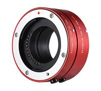 10~16mm Close up Extension Tube Set Multi Functional Metal Electronic Adapter Ring 10mm + 16mm Autofocus Adjustable Aperture Macro Extension Tube Set for Macro Photography Red