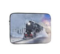 10-17 Inch Steam Train Depart Sunset Print Laptop Sleeve Case,Shockproof Splash Resistant Cover For Macbook Hp Dell Lenovo Asus