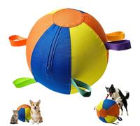 10/18/22" Calming Jumbo Ball for Dogs,Herding Ball for Dogs & Horses,Durable Tear-Resistant Inflatable Big Balls with Handle Cover & Pump,Fun Doggy Herding Dog Giant Tennis,for Play & Exercise (22in)
