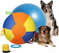10/18/22" Herding Ball for Dogs & Horses - Tear-Resistant Inflatable Toy with Heavy-Duty Handle Cover & Pump - Durable Exercise Ball for Large Pets