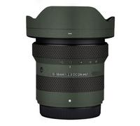 10-18 F 2.8 Camera Lens Sticker for Sigma 10-18mm F2.8 fit for Sony for Fujifilm X Mount Coat Wraps Film Protector Vinyl Decal Skin(Leather Green)