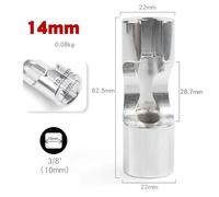 10-19 Mm 3 Over 8 Chrome Vanadium Steel Socket Wrench Set for Injector Fuel Line Auto Oxygen Sensor Removal Open-end Union Nut Sockets Automotive Repair Equipment(19MM)