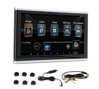 10.1inch Car Headrest Video Player,Car TV Headrest Monitor, 1024x600 IPS Touch Screen, Rear Seat Entertainment System for Android 9.0, Support 4K/WiFi/Bluetooth/HDMI Input/FM/USB,1pcs