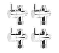 10-1PC 3 Way Shower Head Diverter Valve G1/2 Three Function Switch Adapter Connector Head Faucet Hotel Home Bathroom Accessories(4PCS)