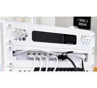 10" 1U Rack Mount Bracket Compatible with Ubiquiti UniFi Cloud Key Gen2 Plus (UCK-G2-PLUS), PETG 3D Printed Network Rack Holder White