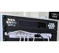 10" 1U Rack Mount Bracket Compatible with Ubiquiti UniFi Cloud Key Gen2 Plus (UCK-G2-PLUS), PETG 3D Printed Network Rack Holder Black