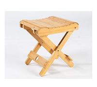 10.2" Bamboo Folding Stool - Eco-Friendly Step Stool & Shower Bench Lightweight Wooden Foot Rest for Bath Spa Fishing & Fully Assembled Versatile Design