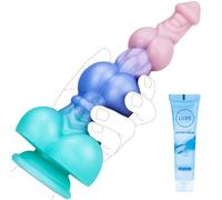 10.2" Big Monster Dildo Fantasy Horse Dildos with 3 Big Knots, Thick Anal Silicone Dildos with Strong Suction Cup, Dragon Dog Knot Dildo for Women Sex, Anal Adult Sex Toys for Couples Gay Men