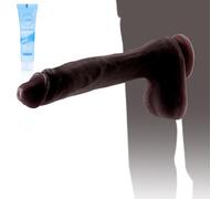 10.2 Inch Huge BBC Silicone Dildo Realistic Big Brown Monster Dildo Sex Toy, Skin-Like Huge Thick with Strong Suction Cup for Hands-Free, Lifelike Dildos for Vagina Anal Stimulation