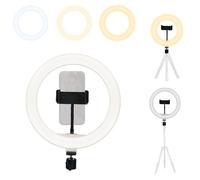 10.2 Inch Ring Spotlight Without Stand Dimmable LED Ring Light With 3 Colour Temperatures & 10 Brightness Levels USB Powered Selfie Light For Live Streaming Video Conferencing