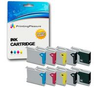 10 (2 SETS + 2 BLACK) Printer Ink Cartridges compatible with DCP-130C 135C 150C 260C 330C 350C 357C 540CN 560CN 770CW Fax-1355 1360 2840C MFC-235C 240C 440CN 465CN 5460CNW | LC1000 LC970