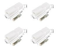 10/20/100 Pcs Anderson Type Single Pole Battery Connector, 30A 75A 120A 180A, 600V DC UPS Power Plug, High Current Quick Plug(White,10 PCS,120A)