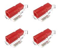 10/20/100 Pcs Anderson Type Single Pole Battery Connector, 30A 75A 120A 180A, 600V DC UPS Power Plug, High Current Quick Plug(Red,10 PCS,75A)