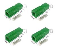 10/20/100 Pcs Anderson Type Single Pole Battery Connector, 30A 75A 120A 180A, 600V DC UPS Power Plug, High Current Quick Plug(Green,20 PCS,75A)