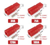 10/20/100 Pcs Single Pole SB30 30A 75A 120A 180A Plug 600V DC Battery Connector