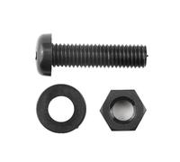 10/20/25/50pcs 3in1 PA66 Black Nylon Screw Nut Washer Gasket Combination Round Head Cross Bolt M2 .5 M3 M4 M5 M6 M8(6mm,M3 (25Pcs))
