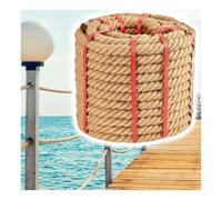 10/20/30/40/50/60/70/80/90/100m Twisted Manila Rope, Natural Thick Jute Hemp Rope for Railing Docks Tug of War Nautical Swing Hammock(D 22mm/0.87",L 60m/196ft)