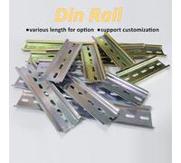 10/20/30/40/50/60cm Guide Rail Aluminum Universal Type 35mm Slotted Din Rail Thickness 1mm Mounting Guide High Bronze Tone Al length 50cm