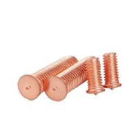 10/20/30/50/100pcs Spot Welding Screw M3 M4 M5 M6 M8 Carbon Steel Copper Plated Welding Stud(M4x35-50pcs)