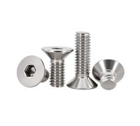 10/20/30/50pcs 304 Stainless Steel Hexagon Socket Countersunk Flat Head Screw M1.6 M2 .5 M3 M4 M5 M6 M8(10mm,M3 (30pcs))