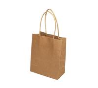 10/20/30/50pcs Mini Small Kraft Paper Bag with Handles Festival Gift Bag Candy Bags Birthday Party Bags for Birthday Wedding Sweets(Brown,12X15X6CM (MINI)_30PCS)