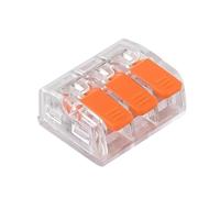 10/20/30/50Pcs Orange Electrical Splicing Compact Quick Lever Wire Connector Lighting Terminal Blocks Wide Capacity