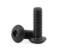 10/20/30/60PCS Hexagon Head Screw M2.5 M3 M4 M5 M6 M8 M10 Black Knob Hexagon Socket Head Screw Hexagon Socket Head Screw (Color : 8mm, Size : M2(60PCS))