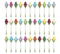 10/20/30-Pack Flower Napkin Holders, Rose Napkin Holders Flower Napkin Rings Dishwasher Safe ABS Stem Design Table Decorations for Wedding Banquet Dinners 7.8 Inches Green (30PCs)