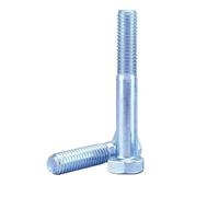 10/20/30pcs M6 M8 M10 M12 M14 M16 Galvanized Half Thread External Hexagonal Screw Length=30-120mm(100mm,M10 (10pcs))